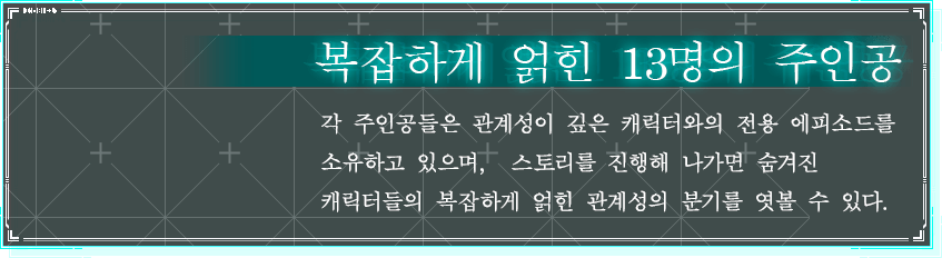 복잡하게 얽힌 13명의 주인공
