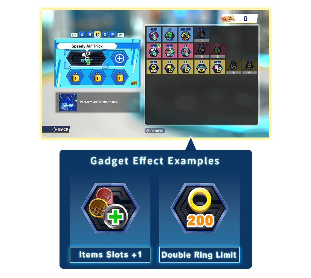 Gadget Effect Examples Items Slots +1 Double Ring Limit