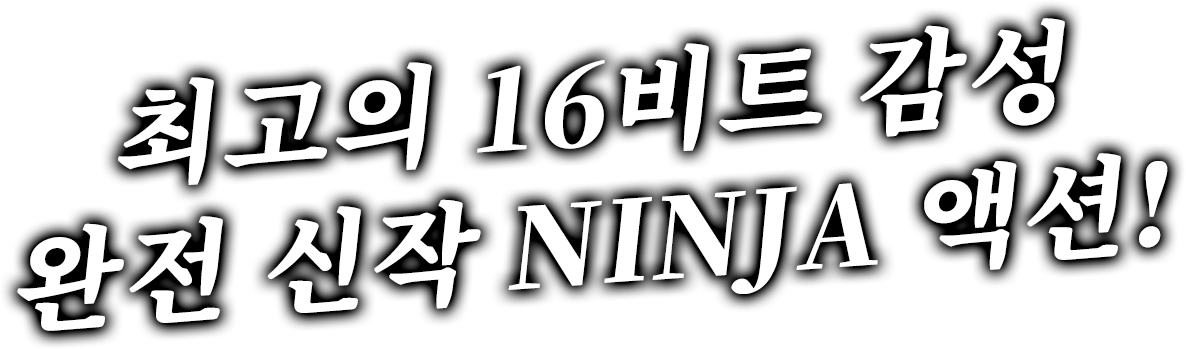 최고의 16비트 감성 완전 신작 NINJA 액션!