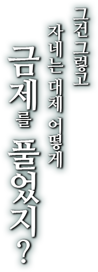 그건 그렇고 자네는 대체 어떻게 금제를 풀었지?