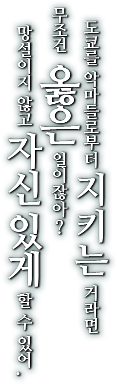 도쿄를 악마들로부터지키는 거라면 무조건 옳은 일이잖아? 망설이지 않고 자신 있게 할 수 있어