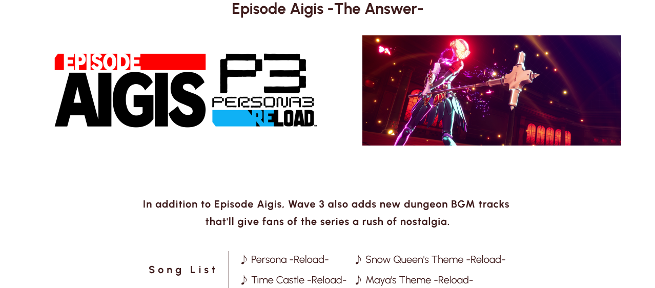 Episode Aigis -The Answer-