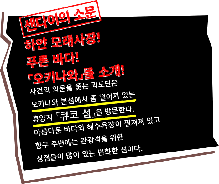 하얀 모래사장!  푸른 바다!「오키나와」를 소개!