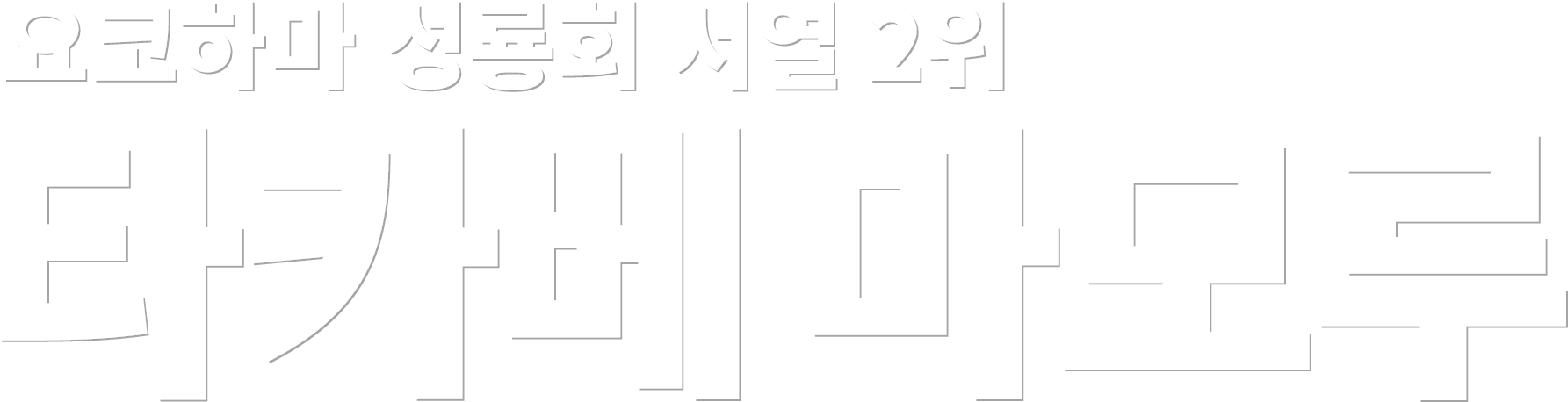 요코하마 성룡회 서열 2위 타카베 마모루