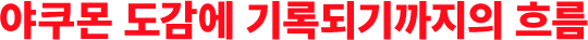 야쿠몬 도감에 기록되기까지의 흐름