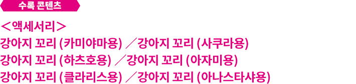 강아지 꼬리 액세서리 세트