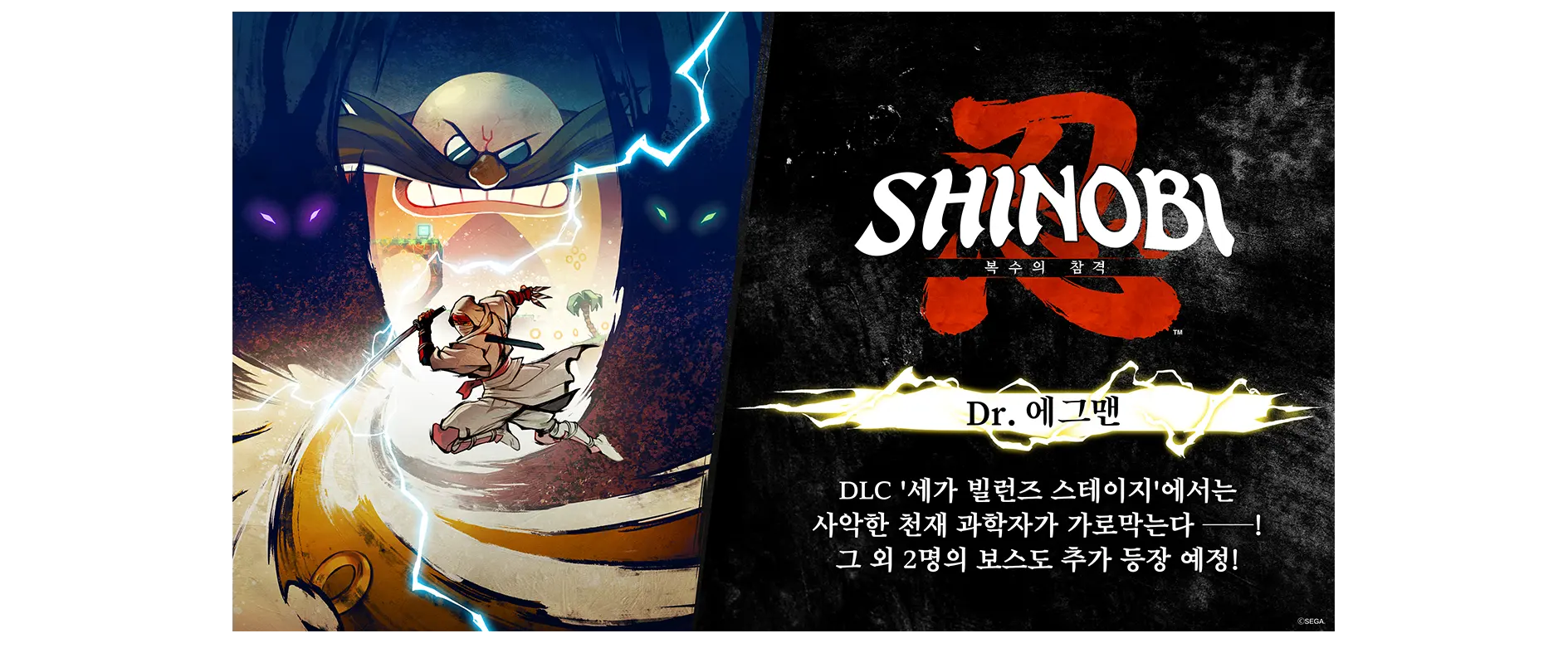  DLC '세가 빌런즈 스테이지'에서는​
                            사악한 천재 과학자가 가로막는다──!​그 외 2명의 보스도 추가 등장 예정!